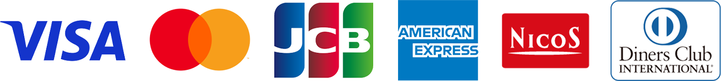 VISA,Master,JCB,AMERICAN EXPRESS,NICOS Diners Club